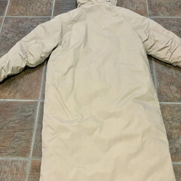 ~~Mulberry Street Goose Down Puffer Coat TAN HOODED Long Women's M Winter PARKA - Picture 7 of 7